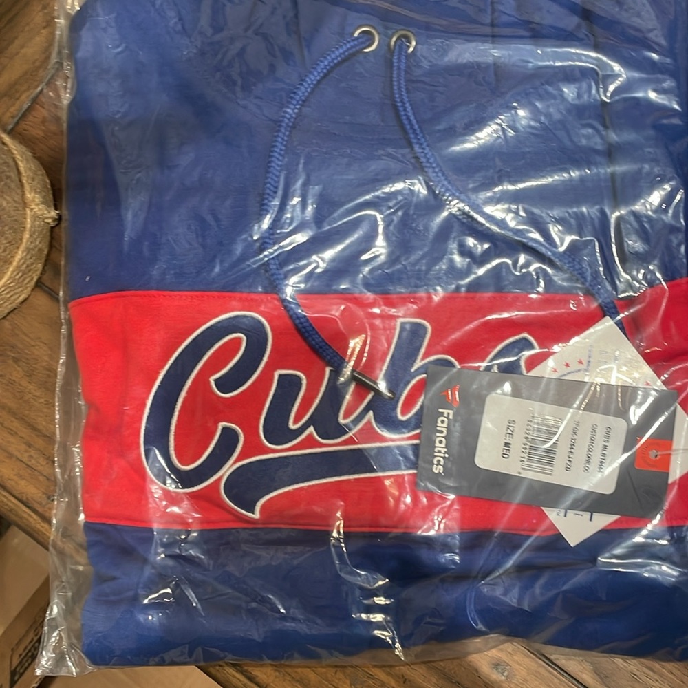 Chicago Cubs Fanatics Branded Women's Tri-Blend Colorblock Pullover Hoodie - Picture 4 of 5